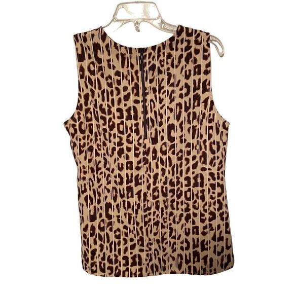 Cabi Ginger Leopard Print Sleeveless Top Blouse Style#3070 Medium - Picture 2 of 6